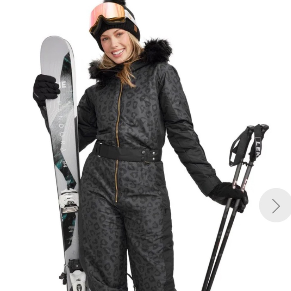 TIPSY ELVES WOMEN'S MIDNIGHT LEOPARD SKI SUIT